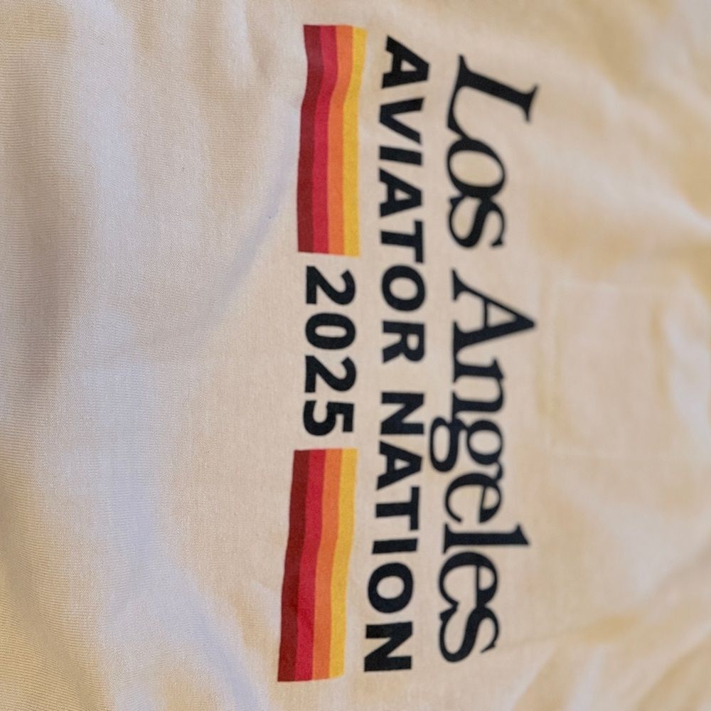 Aviator Nation LOS ANGELES WINE & FOOD 2025 CREW SWEATSHIRT RELAXED - SAND - Picture 3 of 7